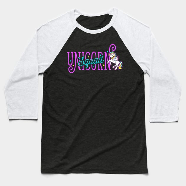 Unicorn Squad Baseball T-Shirt by holger.brandt